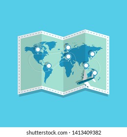 World map infographics. Vector eps10