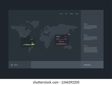 World Map Infographics Vector Illustration Data