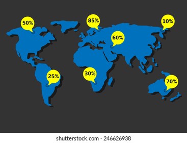 World map infographics. Vector illustration EPS-10.