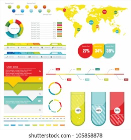 World Map and Information Graphics