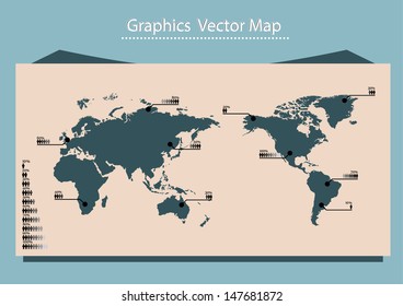 World Map and Information Graphics 