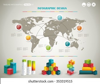 World Map and Information Graphics