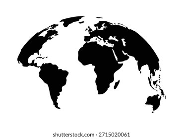 Mapa mundial. Icono internacional del globo terráqueo. Vector
