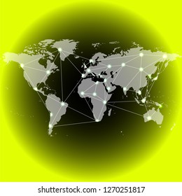 world map, international network. eps10