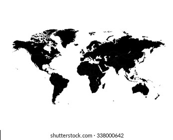 world map isolate vector illus