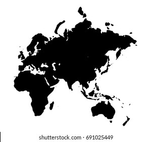 World map isolated. Best popular World map Vector. Blank Gray similar world map template website, design, cover, annual report infographics. Flat Earth Graph World map illustration