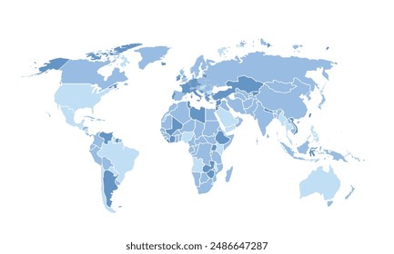 World map isolated for education,Travel worldwide, earth geography website layouts, background,study geography,work in graphics.Suitable for Business Professionals,Designers and Creatives,Marketers.