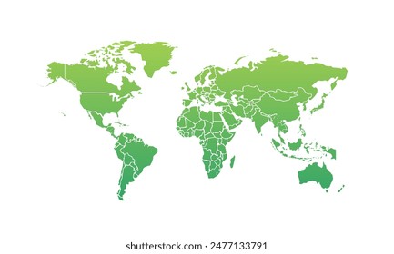 Weltkarte isolierter moderner Kolonialstil. für Website-Layouts, Hintergrund, Bildung, präzise, anpassbar, Reisen weltweit, Kartensilhouetten-Hintergrund, Erdgeographie, Politisch, Berichte.