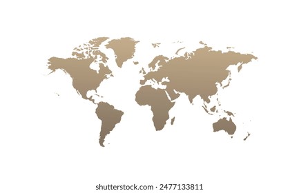 World map isolated modern colorful style. for website layouts, background, education, precise, customizable, Travel worldwide, map silhouette backdrop, earth geography, political, reports.