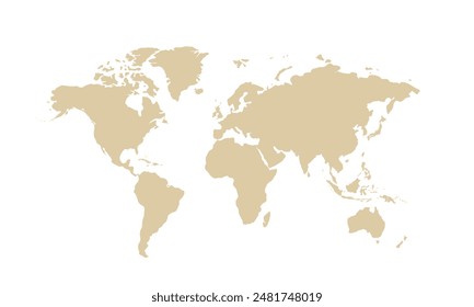 World map isolated modern colorful style. for website layouts, background, education, precise, customizable, Travel worldwide, map silhouette backdrop, earth geography, political, reports. 