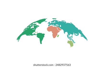 world map isolated modern colorful style. for website layouts, background, education, precise, customizable, Travel worldwide, map silhouette backdrop, earth geography, political, reports. 
