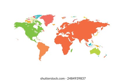 World map isolated .modern colorful style. for website layouts, background, education, precise, customizable, Travel worldwide, map silhouette backdrop, earth geography, political, reports. 