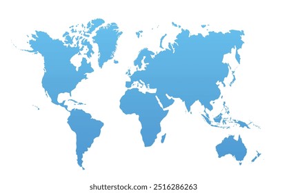 World map isolated modern colorful style.