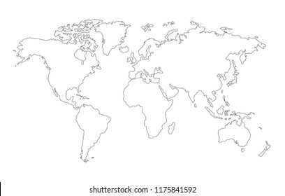 World Map Outline Hd Stock Images Shutterstock