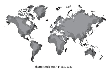world map isolated on white background