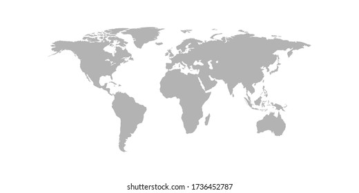 World map isolated on white background