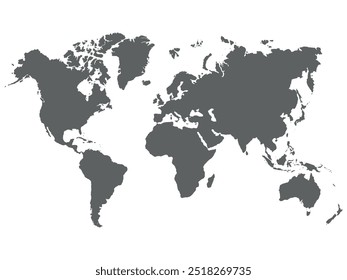 World map isolated on White background. World map vector