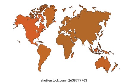 World map isolated on white background for website layouts,background,education, precise,customizable,Travel worldwide, earth geography, political,reports.