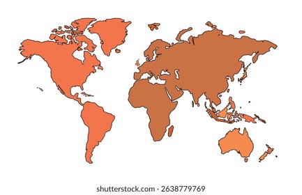 World map isolated on white background for website layouts,background,education, precise,customizable,Travel worldwide, earth geography, political,reports.