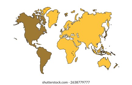 World map isolated on white background for website layouts,background,education, precise,customizable,Travel worldwide, earth geography, political,reports.