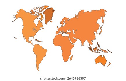 World map isolated on white background for website layouts,background,education, precise,customizable,Travel worldwide ,earth geography, political,reports.