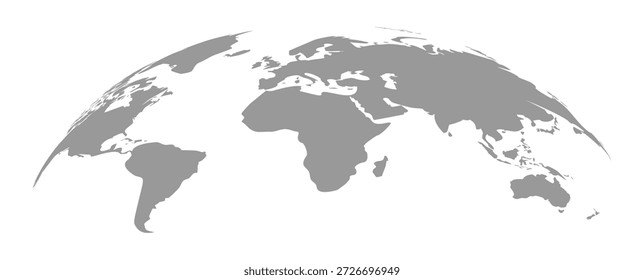 Mapa mundial aislado sobre fondo blanco para diseños de Sitios web, materiales educativos, conceptos de viajes globales, estudios geográficos e informes internacionales.