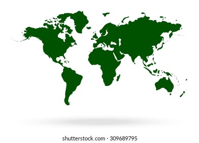 world map isolated on white background