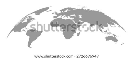 World map isolated on white background for website layouts, education materials, global travel concepts, geography studies, and international reports.
