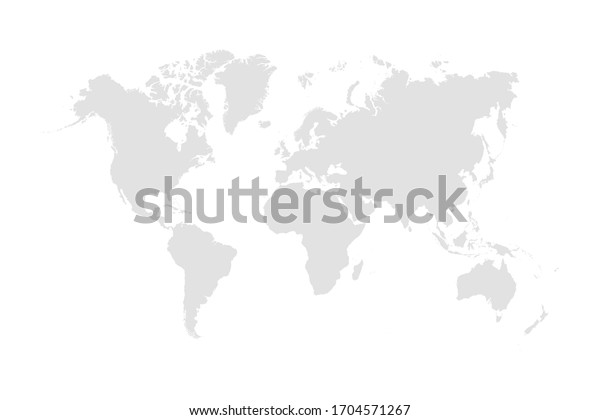 World map isolated on white background