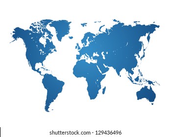 World Map isolated - vector illustration