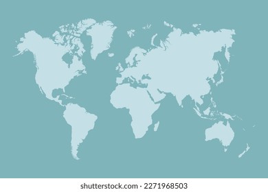 World map isolated, vector illustration