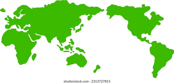 Mapa mundial de ilustraciones vectoriales aisladas.