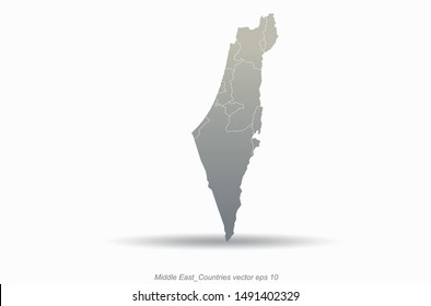 world map. israel map outline in vector. israel country map background.
