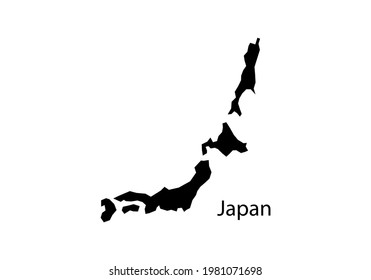 World map Japan illustration. Vector picture. Japan map.