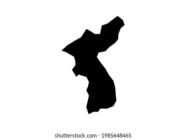 World map Korea illustration. Vector picture. Korea map.