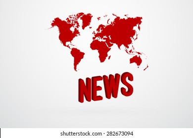 World Map Latest News Vector