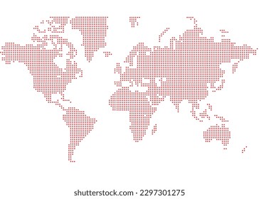 world map LED digital dot matrix vector for background festival anniversary cartoon icon banner presentation 