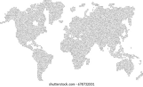 World Map Letters Vector Background Stock Vector (Royalty Free ...