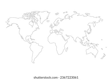 world map line art designe.