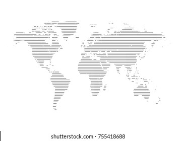 World map line.All elements are separated Abstract linear polygonal background. Vector illustration EPS 10 .