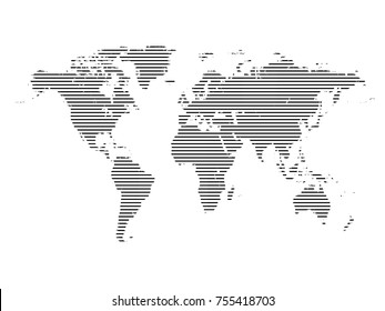 World map line.All elements are separated Abstract linear polygonal background. Vector illustration EPS 10 .