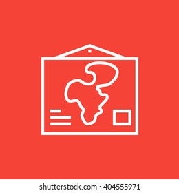 World map line icon.