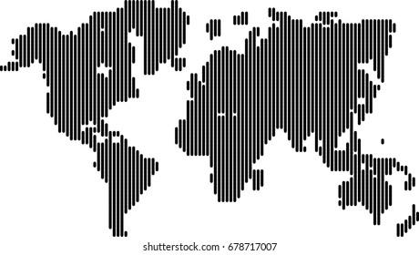 world map line vector background