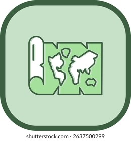 World map Line vector Icon Design