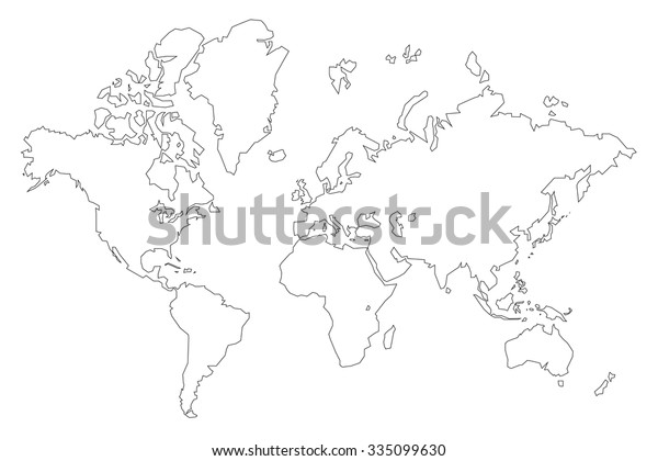 World Map Lines Stock Vector (Royalty Free) 335099630 | Shutterstock