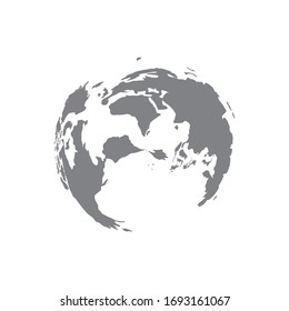 Weltkarte-Logo-Vorlage vektor