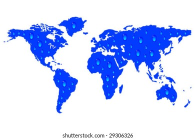 World map made with bubble