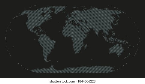 World map made out of lines