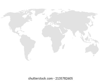 Mapa mundial o mapa mundi sobre un fondo de color blanco