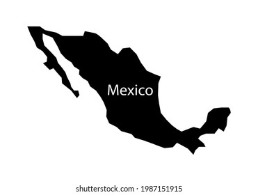Mapa mundial de la ilustración de México. Imagen vectorial. Mapa de México.